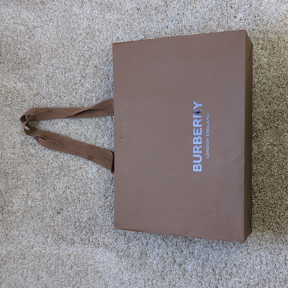 Burberry Brown Shopping Tote Gift Bag Medium
